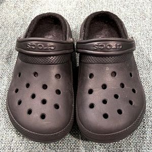 Black Crocs fleece lined!